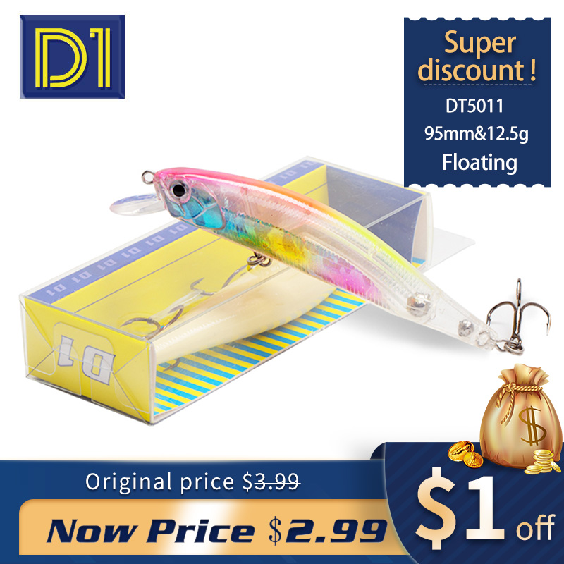 Fishing Lure Jerkbait - Señuelos flotantes D1 tipo Minnow para