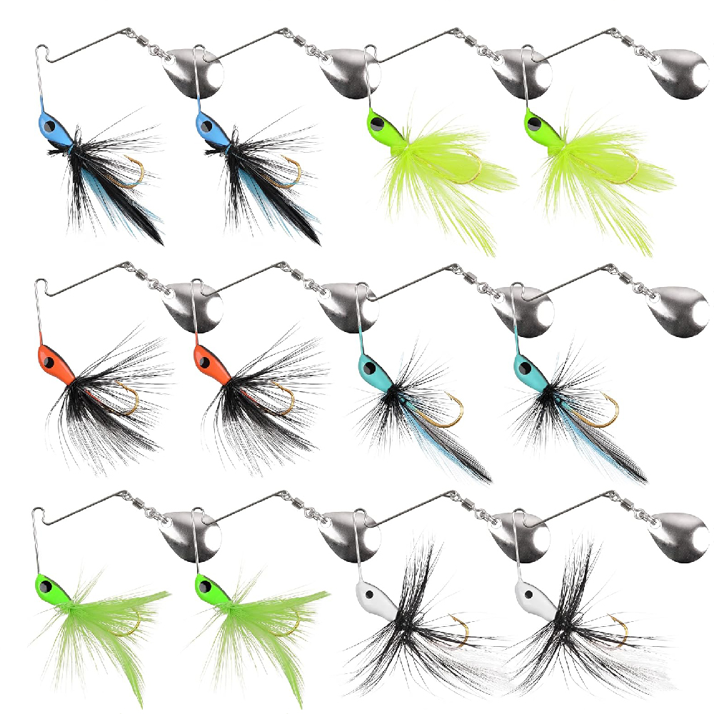 6 uds/12 Uds cebo giratorio se - Fishing Lure Spinnerbait reseña y precio