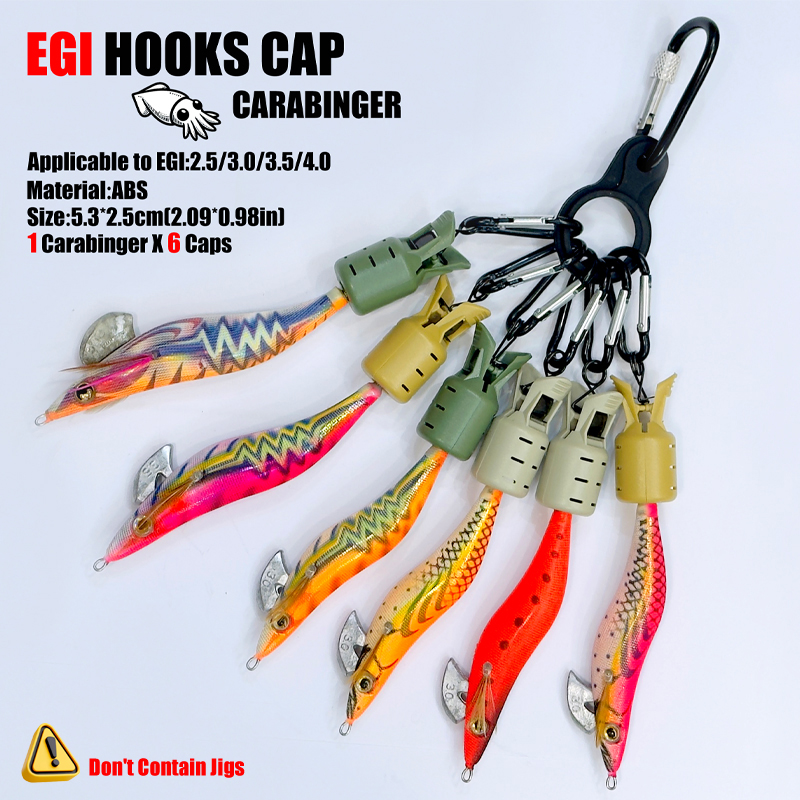 Gorros de anzuelo de calamar y - Fishing Lure Accessories reseña y precio